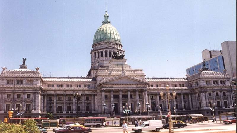 widok na Budynek Kongresu w Buenos Aires