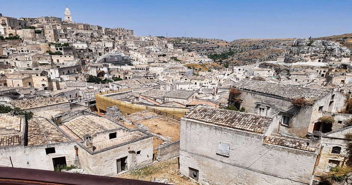 panorama Starego Miasta w Materze czyli dzielnicy Sassi di Matera