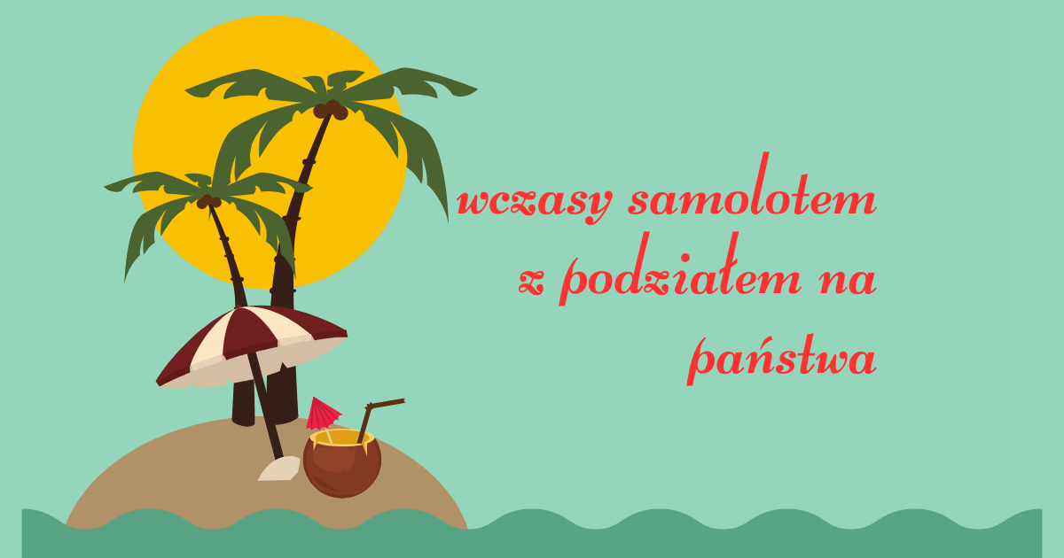 wysepka z plażą jako logo do kategorii wczasy samolotem