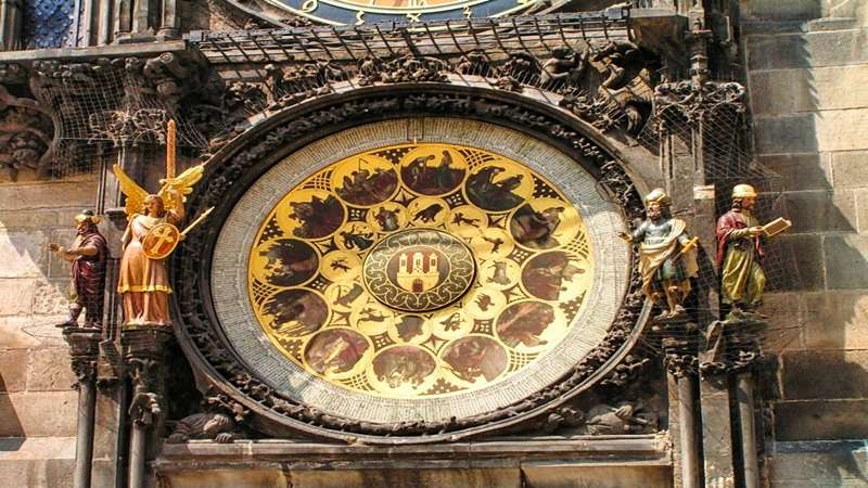 słynny Zegar Astronomiczny na Rynku Staromiejskim